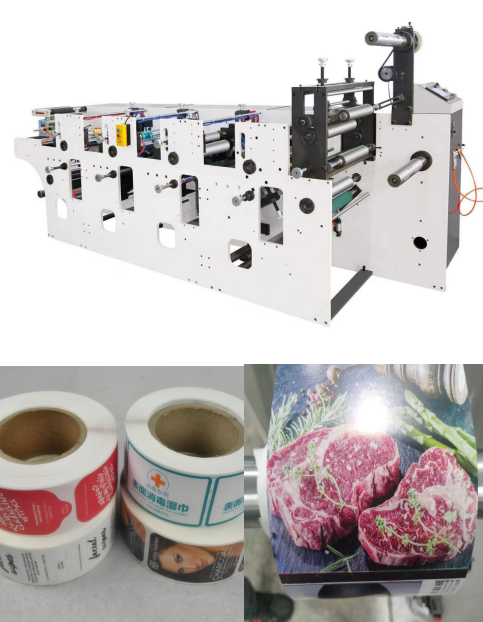 УЛЬТРАФИОЛЕТОВАЯ высокоскоростная печатная машина 210mm Flexo на бумажные Rolls 1/6 рисов 0 принтера бумаги Kraft flexo смещения 4 цветов не сплетенных